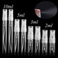 Clear empty perfume spray bottles with caps, including 5ml sizes