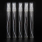 Transparent mini perfume spray bottles with pump mist caps, set of 5