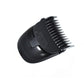 Electric hair clipper body with power switch and back label area