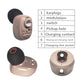 Flesh-colored in-ear Bluetooth hearing aid earbuds with charging case and contacts