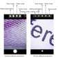 Smartphone app screen showing photo and video modes for endoscope viewing