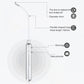 Silver digital endoscope with flexible hose, waterproof design, and fixed-focus lens head.