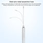 Silver endoscope with white steel-wire serpentine hose for flexible aiming.