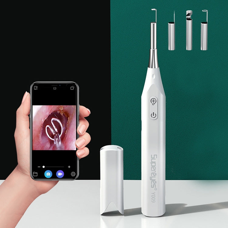 Visual ear pick endoscope kit with smartphone display and ear pick tip