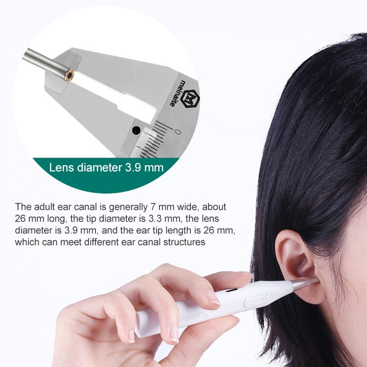 White ear endoscope with 3.9 mm lens for ear canal viewing