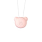 Mini bear air purifier pendant in pink with two hanging cords