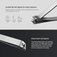 Beveled nail clipper blade detail for precise trimming