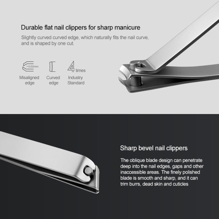 Beveled nail clipper blade detail for precise trimming