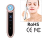 Rose gold RF microcurrent facial lifting massager with blue LED display