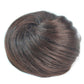 Hair bun disk wig, dark brown bun disk with textured strands