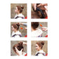 Hair bun disk wig, step-by-step fitting on hair bun