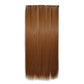 Long straight auburn-brown hair extension with straight, smooth strands