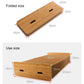 Folding single bed size diagram showing folded size and use size measurements.