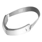 V-shaped LED face lift belt, close-up of gray strap and white central module