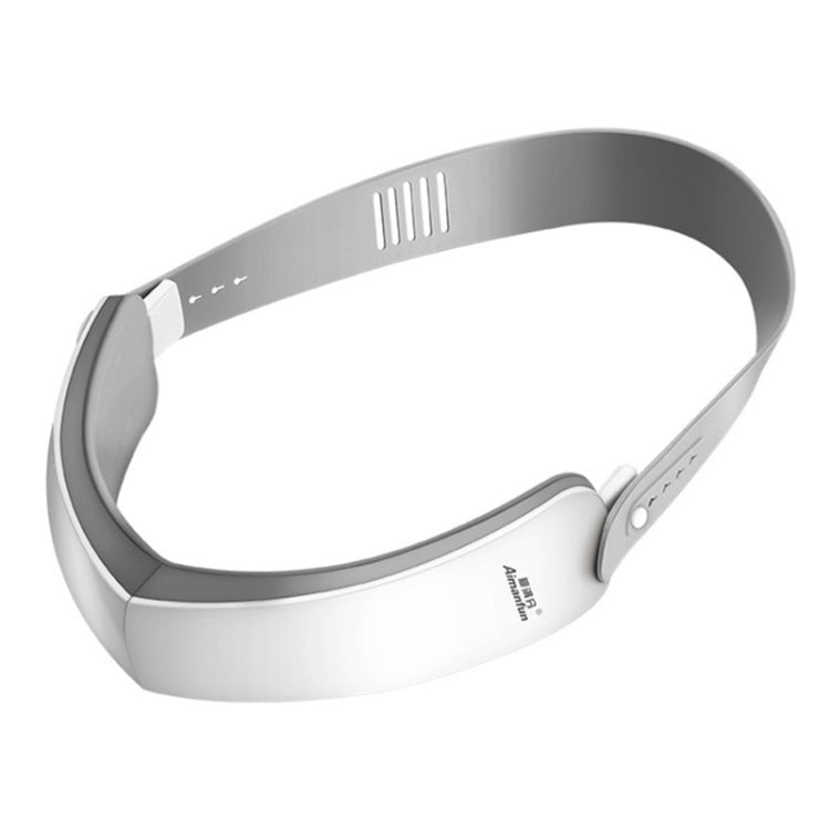 V-shaped LED face lift belt, close-up of gray strap and white central module