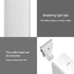 White electric hair trimmer with removable cutter head detail