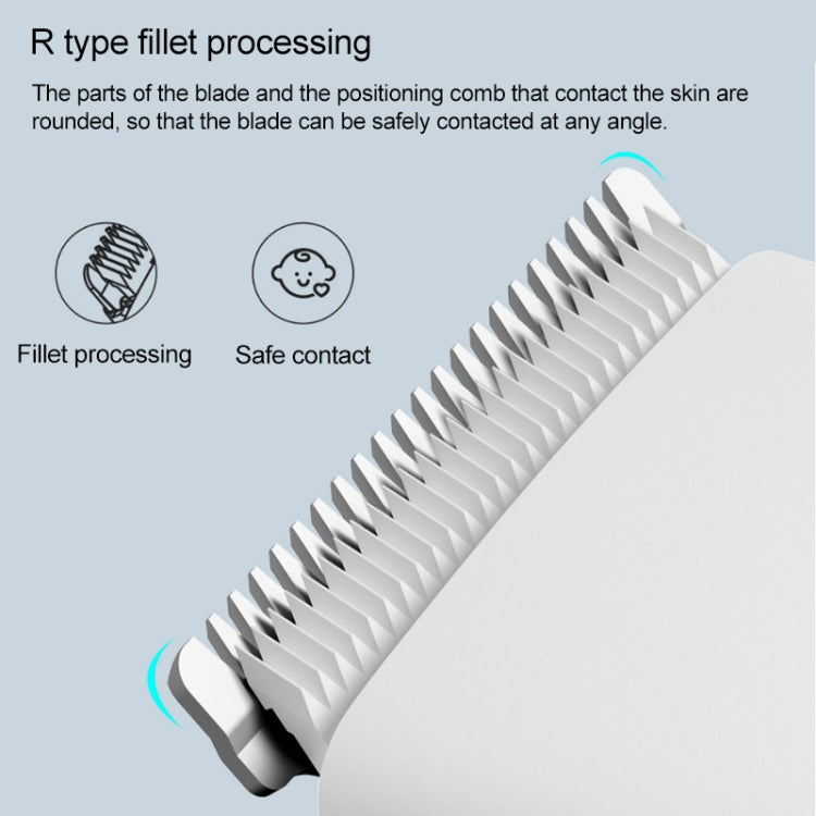White trimmer blade comb attachment with rounded tooth edges