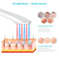 Handheld LED treatment head with multiple light-bead openings
