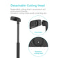 Back shaver with detachable cutting head and black telescoping handle