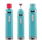 Turquoise nail polisher set with red, purple, and plain sanding caps on heads