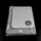 L-size square stainless steel makeup palette in clear pouch with mixing ring