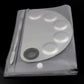 Semicircle makeup palette in protective cover with included tools