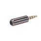 3.5mm headphone microphone conversion plug adapter, dark gray barrel and gold tip