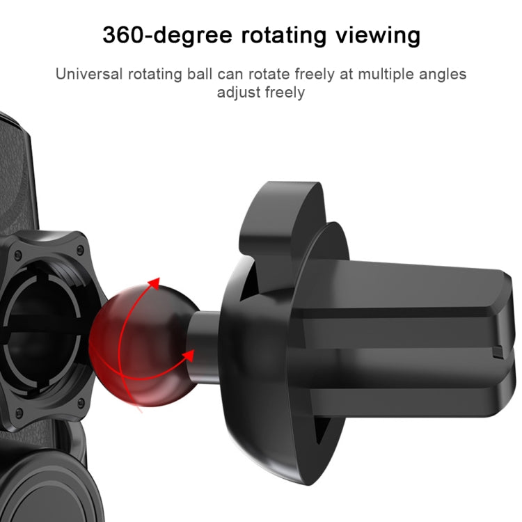 Universal magnetic car phone charger holder with rotating ball mount, black