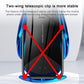 Universal magnetic car phone charger holder with blue telescopic clamp arms