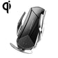 Universal magnetic car phone charger holder with silver cradle and side clamps