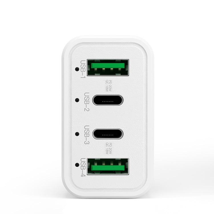 White car charger back panel showing USB-A and USB-C ports