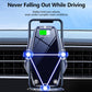 Wireless car phone holder with secure grip to keep the phone stable while driving