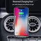 Wireless car phone holder mounted on air vents with phone charging