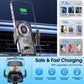 Wireless charging car holder with fast-charging coil and adjustable phone stand