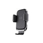 Car suction cup phone holder with gravity clamp, close-up side view