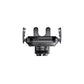 Car phone holder base view with suction mount and pivoting support arms