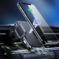 Car wireless charging phone holder securing a phone with side clamp arms