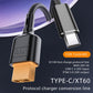 Braided USB-C to XT60 connector cable with black housings
