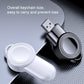 Compact keychain magnetic wireless watch charger in black and white