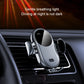 White car air-vent wireless charger bracket with infrared sensor on air vent