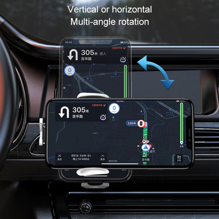 Multi-angle rotatable car air vent wireless charger mount with phone display