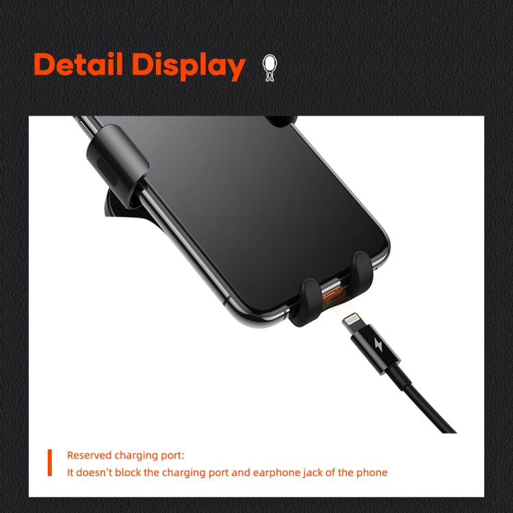 Wireless charging car mount with phone holder and charging cable connection