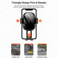 Black gravity wireless charging car mount with tri-arm stabilization design