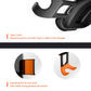 Black clamp-style car wireless charging mount with port on the charging head