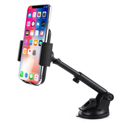 Rotatable car windshield phone holder with suction cup and adjustable clamp