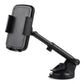 Car phone holder with textured cradle, adjustable arm, and suction base