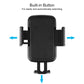 Phone holder cradle with side grips and release button, front view