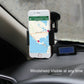 Car phone holder securing a smartphone with windshield suction mount