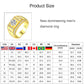 Men’s diamond ring product size chart with ring thumbnail preview