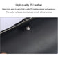 Black PU leather watch storage cylinder with metal snap lock and stitched edge detail